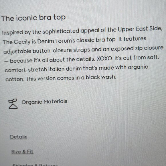 The Cecily Denim Bralette - Picture 7 of 8